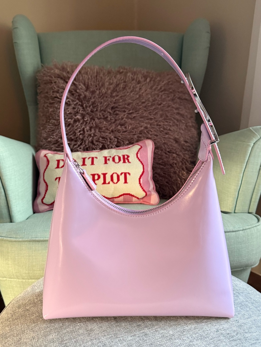 NWOT STAUD Scotty Shoulder Bag in Lavender with dust bag